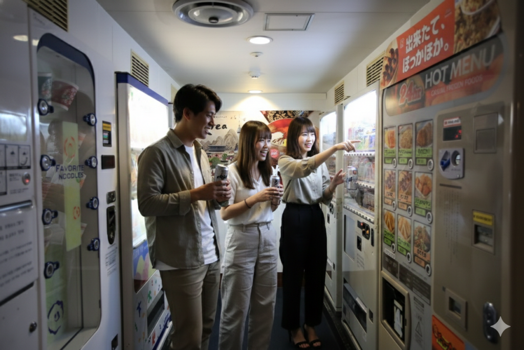 선상에서 즐기는 아사히 맥주