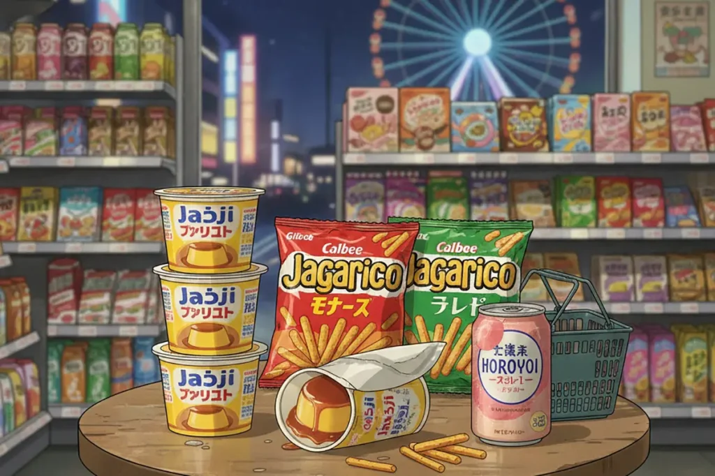 뉴카멜리아호 야식으로 하카타항 편의점에서 간식을 사서 승선하세요!