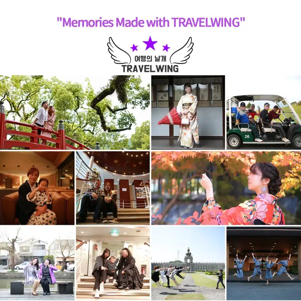 Happy and energized travelers enjoying a vibrant vacation booked through Travel Wing travel agency.